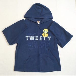 Looney Tunes Tweety Bird fleece blue hoodie